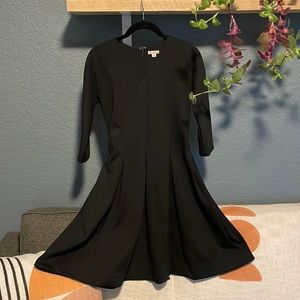 Gap Designed & Crafted Black Fit & Flare Dress